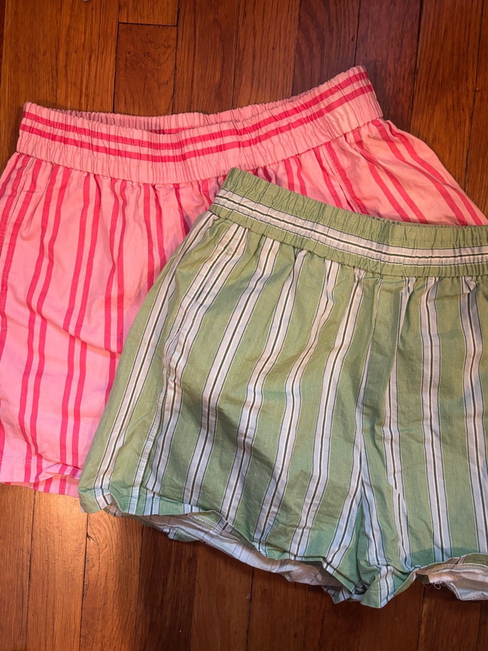 Striped Elastic-Waist Women’s Boxer style Shorts